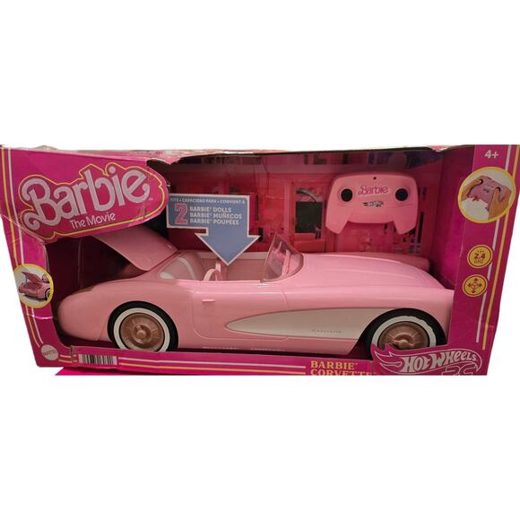 Hot Wheels Barbie RC Corvette from Barbie The Movie Remote-Control Car NEW - Picture 7 of 7